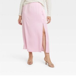 NWT A New Day Women's A-Line Maxi Slip Skirt, Light Pink